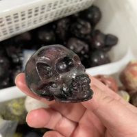 Funny Punk Skull Natural Stone Ornaments Artificial Decorations sku image 19