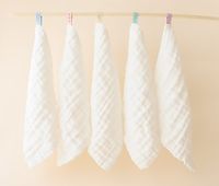 Simple Style Solid Color Gauze Burp Cloths Baby Accessories main image 1