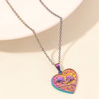 Simple Style Heart Shape Stainless Steel Plating 18k Gold Plated Pendant Necklace main image 10