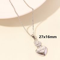 Simple Style Heart Shape Stainless Steel Plating 18k Gold Plated Pendant Necklace sku image 4