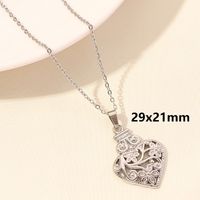 Simple Style Heart Shape Stainless Steel Plating 18k Gold Plated Pendant Necklace sku image 5