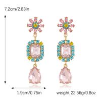 1 Pair Cute Vintage Style Water Droplets Tassel Egg Plating Inlay Alloy Cloth Rhinestones Pearl Gold Plated Drop Earrings main image 2
