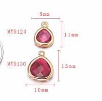 1 Piece Simple Style Water Droplets Copper Plating Inlay Pendant Jewelry Accessories main image 2