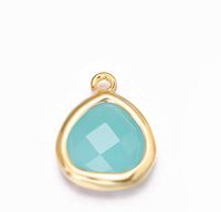 1 Piece Simple Style Water Droplets Copper Plating Inlay Pendant Jewelry Accessories sku image 8
