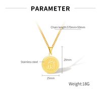 Retro Letter Stainless Steel Plating Unisex Pendant Necklace main image 2