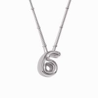Simple Style Classic Style Number Stainless Steel Plating 18k Gold Plated Pendant Necklace sku image 5