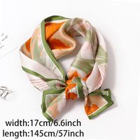 Women's Elegant Simple Style Flower Silk Printing Silk Scarf main image 2
