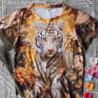 Women's T-shirt Short Sleeve T-shirts Streetwear Tiger main image 1