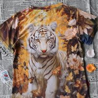 Women's T-shirt Short Sleeve T-shirts Streetwear Tiger main image 2