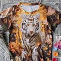 Women's T-shirt Short Sleeve T-shirts Streetwear Tiger main image 5