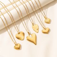 Elegant Cute Heart Shape Stainless Steel Plating 18k Gold Plated Pendant Necklace main image 3