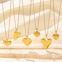 Elegant Cute Heart Shape Stainless Steel Plating 18k Gold Plated Pendant Necklace main image 1