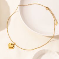 Elegant Cute Heart Shape Stainless Steel Plating 18k Gold Plated Pendant Necklace main image 8
