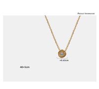 Simple Style Geometric Titanium Steel Plating Inlay Zircon 18k Gold Plated Necklace main image 2