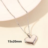 Elegant Cute Heart Shape Stainless Steel Plating 18k Gold Plated Pendant Necklace sku image 3