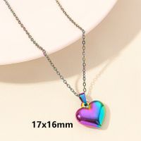 Elegant Cute Heart Shape Stainless Steel Plating 18k Gold Plated Pendant Necklace sku image 14