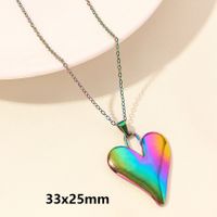 Elegant Cute Heart Shape Stainless Steel Plating 18k Gold Plated Pendant Necklace sku image 16