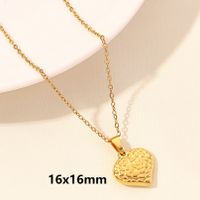 Elegant Cute Heart Shape Stainless Steel Plating 18k Gold Plated Pendant Necklace sku image 7