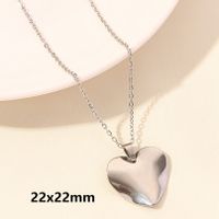 Elegant Cute Heart Shape Stainless Steel Plating 18k Gold Plated Pendant Necklace sku image 2