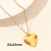 Elegant Cute Heart Shape Stainless Steel Plating 18k Gold Plated Pendant Necklace sku image 9