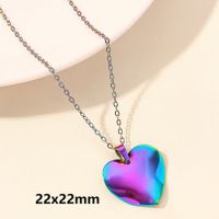 Elegant Cute Heart Shape Stainless Steel Plating 18k Gold Plated Pendant Necklace sku image 10