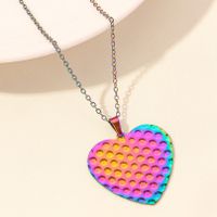 Elegant Simple Style Human Heart Shape Stainless Steel Plating Hollow Out 18k Gold Plated Pendant Necklace main image 9