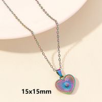 Elegant Simple Style Human Heart Shape Stainless Steel Plating Hollow Out 18k Gold Plated Pendant Necklace sku image 18