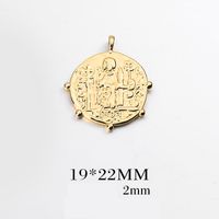 1 Piece Simple Style Human Letter Metal Plating Pendant Jewelry Accessories sku image 9