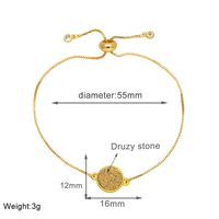 Modern Style Simple Style Round Copper Plating 18k Gold Plated Bracelets sku image 4