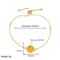 Modern Style Simple Style Round Copper Plating 18k Gold Plated Bracelets sku image 8