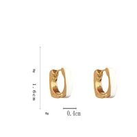 1 Pair Simple Style Square Enamel Plating Alloy Earrings main image 2