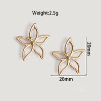 1 Pair Simple Style Flower Plating Inlay Alloy Artificial Rhinestones Gold Plated Ear Studs main image 2