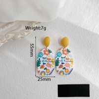 1 Pair Cute Sweet Geometric Resin Drop Earrings main image 2