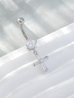 Hip-hop Cross Alloy Zircon Belly Ring In Bulk main image 3