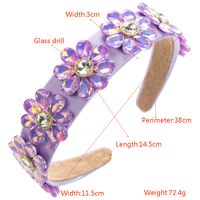 Women's Elegant Flower Cloth Plating Inlay Glass Drill Hair Band main image 2