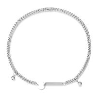 Casual Simple Style Solid Color 304 Stainless Steel Unisex Necklace sku image 1