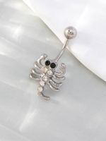 Hip-hop Cool Style Scorpion Alloy Silver Plated Zircon Belly Ring In Bulk main image 6