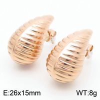 1 Pair Modern Style Simple Style Solid Color Plating Stainless Steel 18K Gold Plated Earrings sku image 52