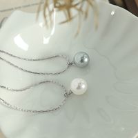 Simple Style Round Pearl Glass Bead Titanium Steel Plating 18k Gold Plated Necklace main image 1