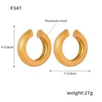 1 Pair Vintage Style U Shape Enamel Plating Titanium Steel 18k Gold Plated Ear Cuffs main image 5