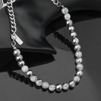 Casual Simple Style Classic Style Round 304 Stainless Steel Beaded Unisex Necklace main image 1