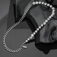 Casual Simple Style Classic Style Round 304 Stainless Steel Beaded Unisex Necklace main image 6