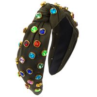 Women's Elegant Geometric Colorful Alloy Cloth Plating Inlay Glass Drill Hair Band sku image 5