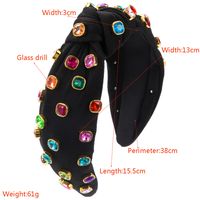 Women's Elegant Geometric Colorful Alloy Cloth Plating Inlay Glass Drill Hair Band main image 2