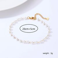 Chinoiserie Circle Imitation Pearl Women's Anklet main image 9
