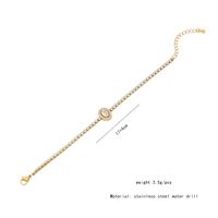 Copper 18K Gold Plated Simple Style Plating Inlay Water Droplets Heart Shape Zircon Bracelets sku image 3