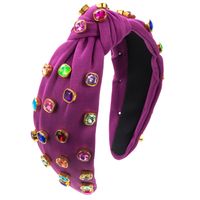 Women's Elegant Geometric Colorful Alloy Cloth Plating Inlay Glass Drill Hair Band sku image 4