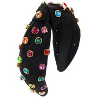 Women's Elegant Geometric Colorful Alloy Cloth Plating Inlay Glass Drill Hair Band sku image 6