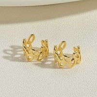 1 Pair Simple Style Geometric Plating Copper 14k Gold Plated Ear Cuffs main image 5