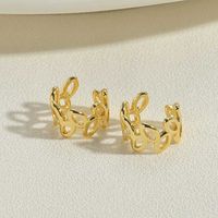 1 Pair Simple Style Geometric Plating Copper 14k Gold Plated Ear Cuffs sku image 2